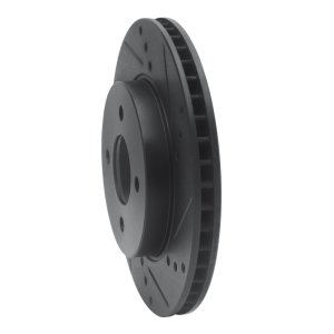 Nissan Note Brake Rotor (1) - Front Right - R1 Concepts - Drilled & Slotted - Black - `11-`25 Nissan Note Brake Rotor (1) - Front Right - R1 Concepts - Drilled & Slotted - Black - `11-`25